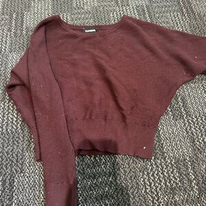 Maroon cropped sweater